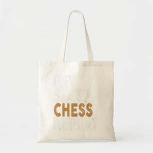 eat sleep chess repeat chess tote bag