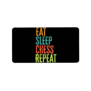 eat sleep chess repeat grand master coach legend label