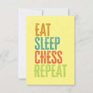 eat sleep chess repeat grand master coach legend thank you card