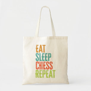 eat sleep chess repeat grand master coach legend tote bag