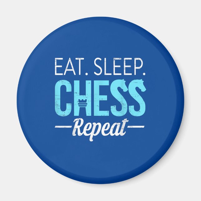 Eat Sleep Chess Repeat Player Board Kids Boy Game Magnet (Front)