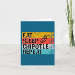 Eat Sleep Chitle Repeat Funny Chitle Vintage  Card
