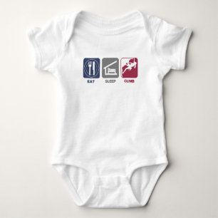 Eat Sleep Climb - Girl Baby Bodysuit