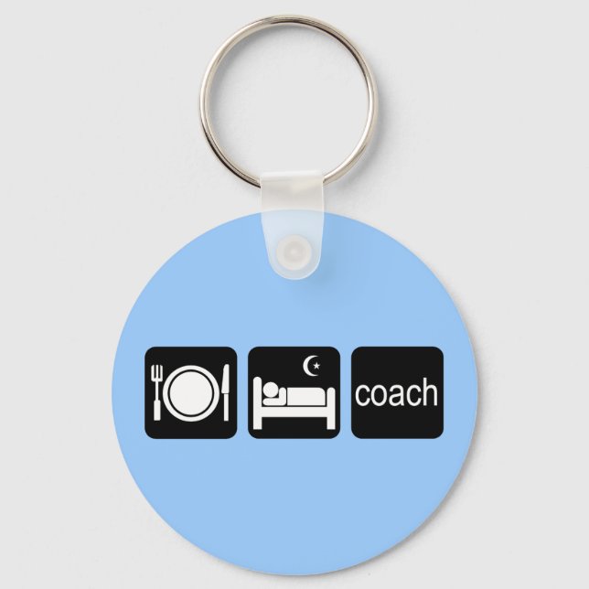 eat sleep coach key ring (Front)