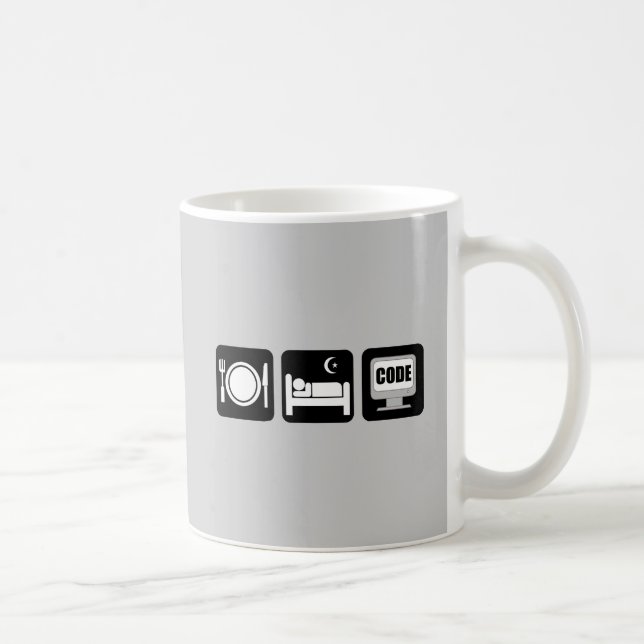 eat sleep code coffee mug (Right)