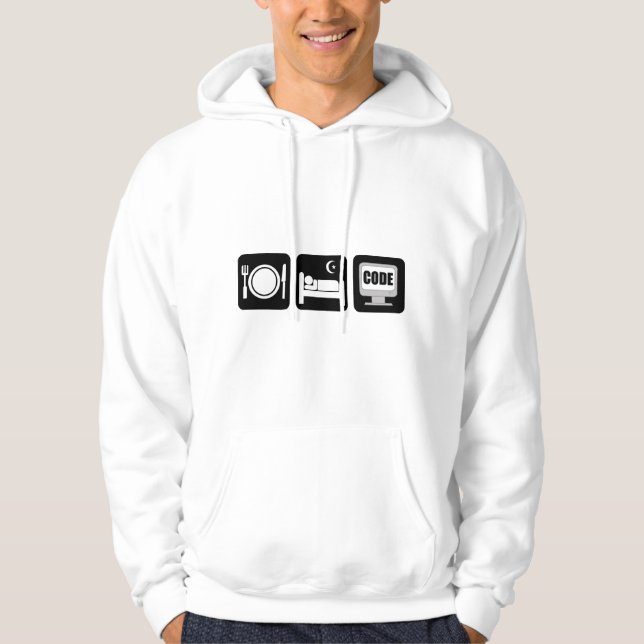 eat sleep code hoodie (Front)
