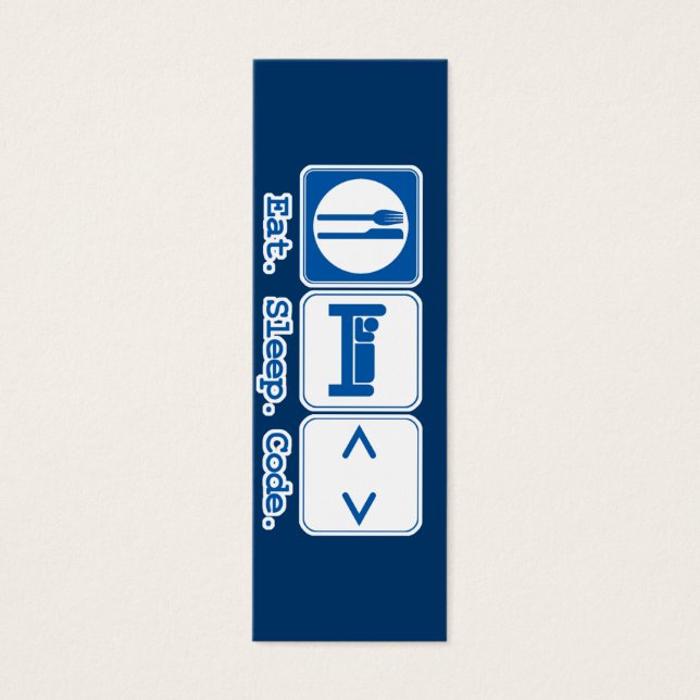 eat sleep code (html) bookmark (Front)