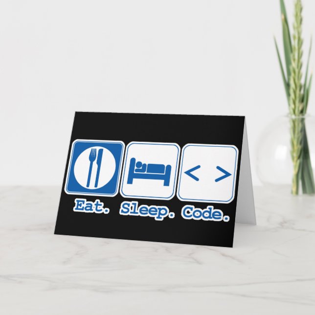 eat sleep code (html) card (Front)