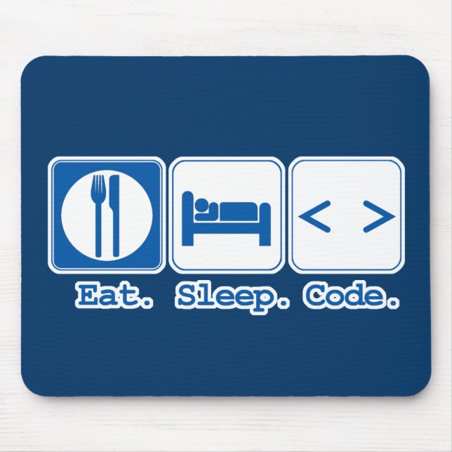 eat sleep code (html) mouse pad (Front)