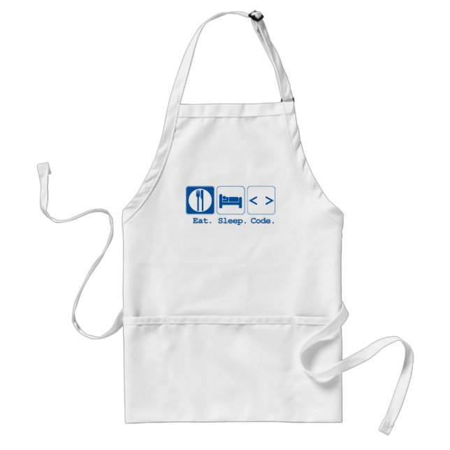 eat sleep code (html) standard apron (Front)