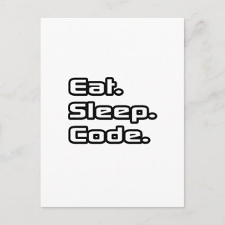 Eat. Sleep. Code. Postcard