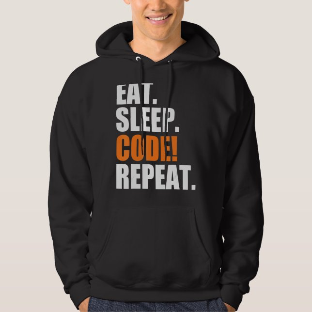 Eat Sleep Code Repeat Hoodie (Front)