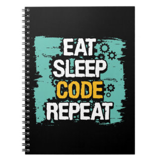 Eat, Sleep, Code Repeat Notebook