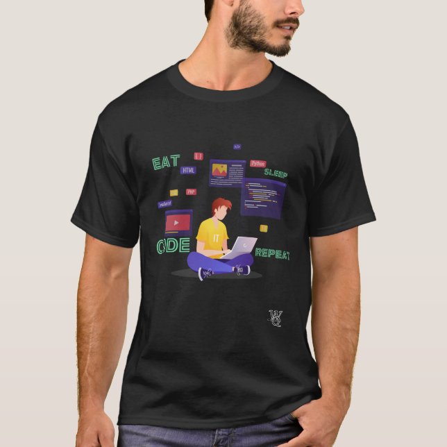 Eat, Sleep, Code, Repeat T-Shirt (Front)