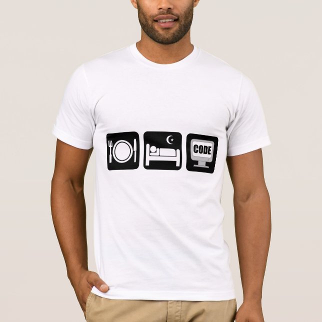 eat sleep code T-Shirt (Front)