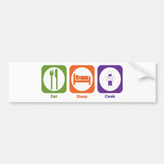 Eat Sleep Cook Bumper Sticker