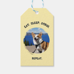 'Eat. Sleep. Corgi. Repeat.' Customisable Photo  Gift Tags