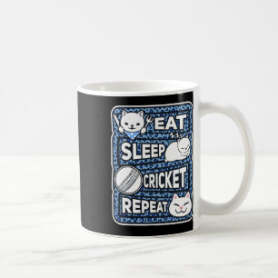 Eat Sleep Cricket Repeat Boys Girl Kids Cricket Lo Coffee Mug