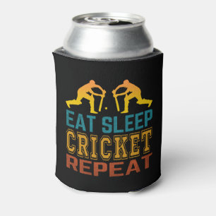 Eat Sleep Cricket Repeat Can Cooler
