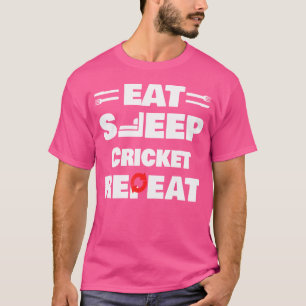 Eat Sleep Cricket Repeat Cricket Player T-Shirt