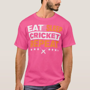 Eat Sleep Cricket Repeat Funny Cricket T-Shirt