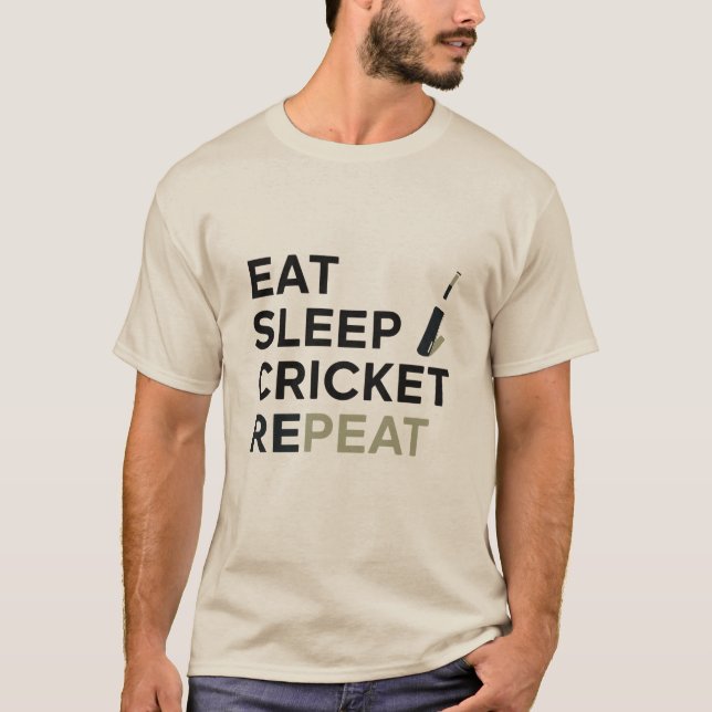 Eat Sleep Cricket Repeat T20 Shirt (Front)