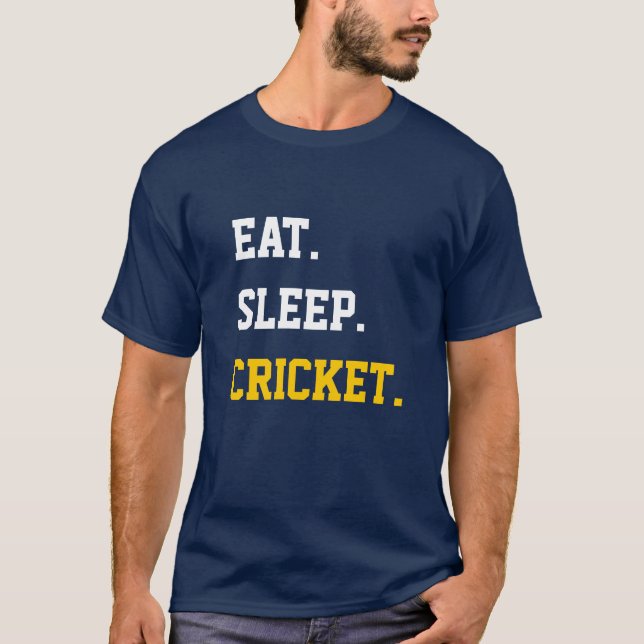 Eat Sleep Cricket T-Shirt (Front)