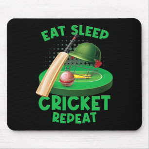 Eat Sleep Cricket Vintage Cricket Ll Game Field Po Mouse Pad