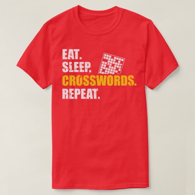 Eat Sleep Crosswords T-Shirt (Design Front)