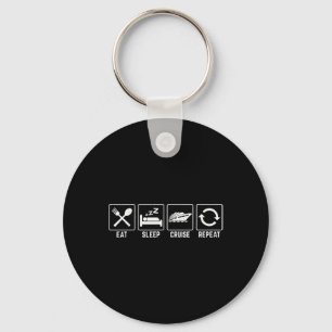 Eat Sleep Cruise Repeat Family Cruise Vacation For Key Ring