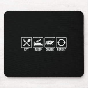 Eat Sleep Cruise Repeat Family Cruise Vacation For Mouse Pad