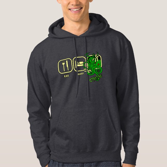 Eat - Sleep - Cthulhu Hooded Sweatshirt (Front)