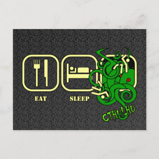Eat - Sleep - Cthulhu Postcard