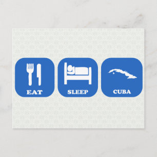 Eat Sleep Cuba Postcard