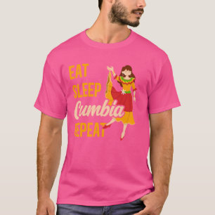 Eat Sleep Cumbia Repeat Merengue Bachata Vallenato T-Shirt
