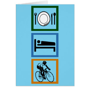 Eat Sleep Cycle Cyclist Card