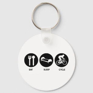 Eat Sleep Cycle Key Ring