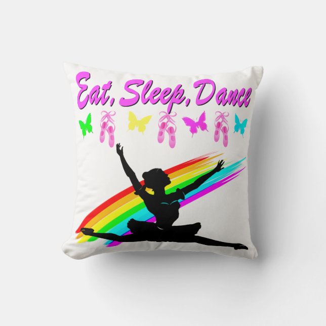 EAT, SLEEP, DANCE BALLERINA DESIGN CUSHION (Front)