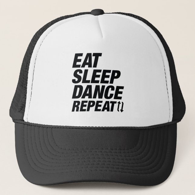 Eat Sleep Dance Repeat Trucker Hat (Front)