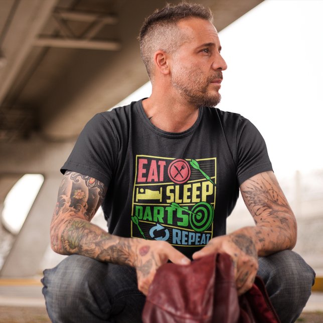 Eat Sleep Darts Repeat - Dart Champion T-Shirt (Creator Uploaded)