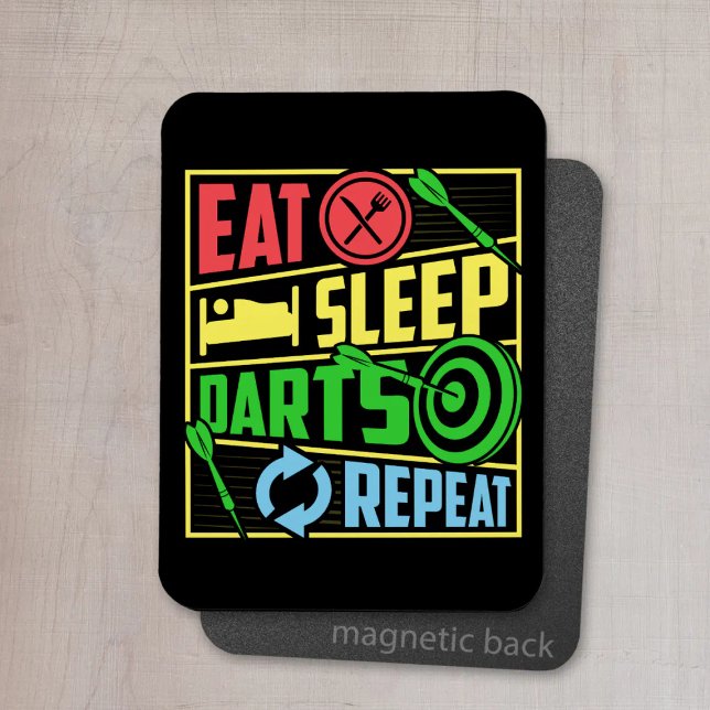 Eat Sleep Darts Repeat - Funny Dart Player Magnet (Creator Uploaded)