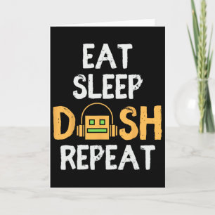 Eat Sleep Dash Repeat Video Game Geometry Dash Gam Card