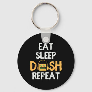 Eat Sleep Dash Repeat Video Game Geometry Dash Gam Key Ring