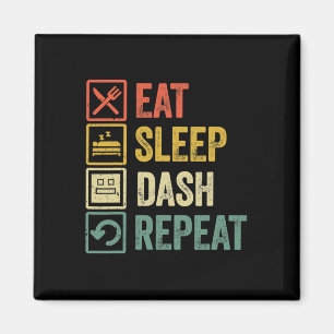 Eat Sleep Dash Repeat Video Game Geometry Video Ga Magnet