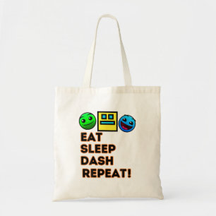 Eat Sleep Dash Repeat Video Game Geometry Video Ga Tote Bag
