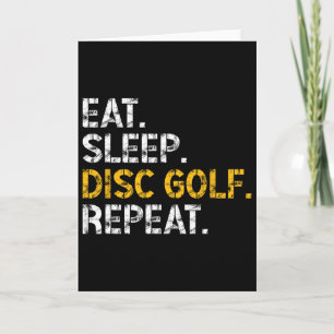 Eat Sleep Disc Golf Repeat Disc Golf Player Funny  Card