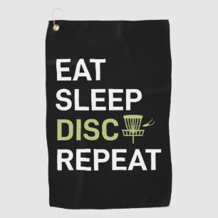 Eat Sleep Disc Golf Repeat Towel
