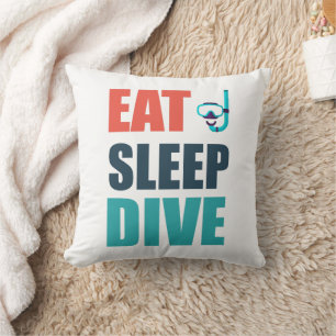 Eat, Sleep, Dive Cushion