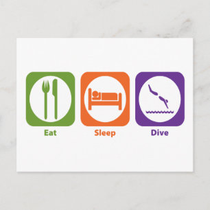 Eat Sleep Dive Postcard