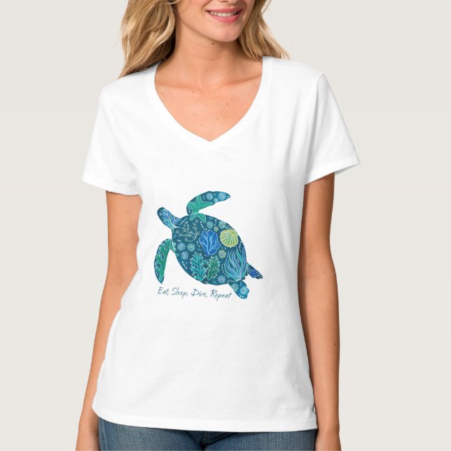 Eat, Sleep, Dive Repeat T-Shirt (Front)